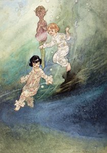 Senza titolo, acquerello, bambini sott